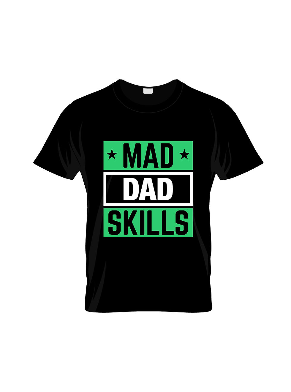 mad dad skils typography printed t shirts