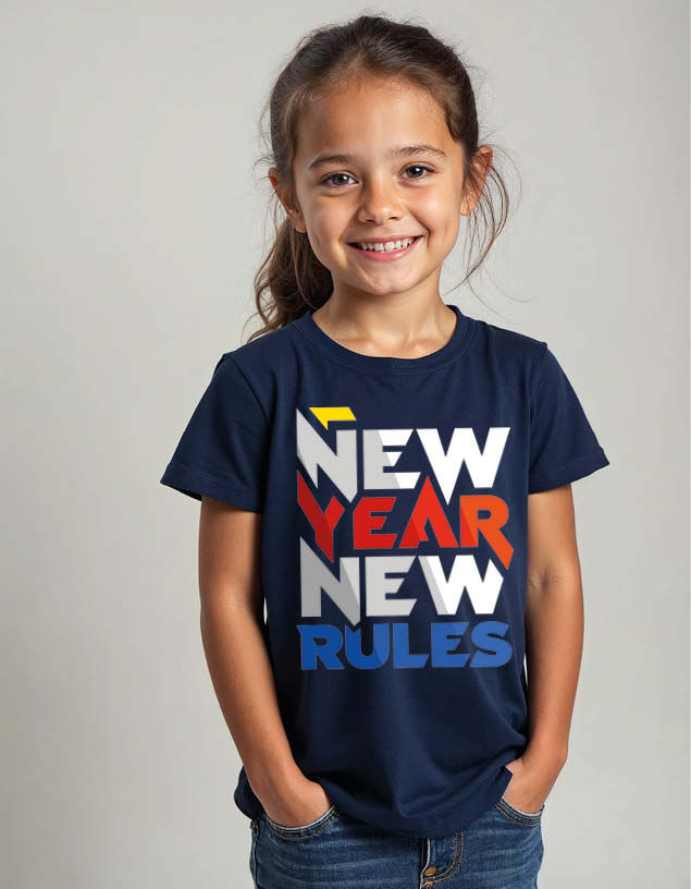 Thumbnail: new year new rules Unisex Printed Graphic T-Shirt for Mens,Womens & Kids
