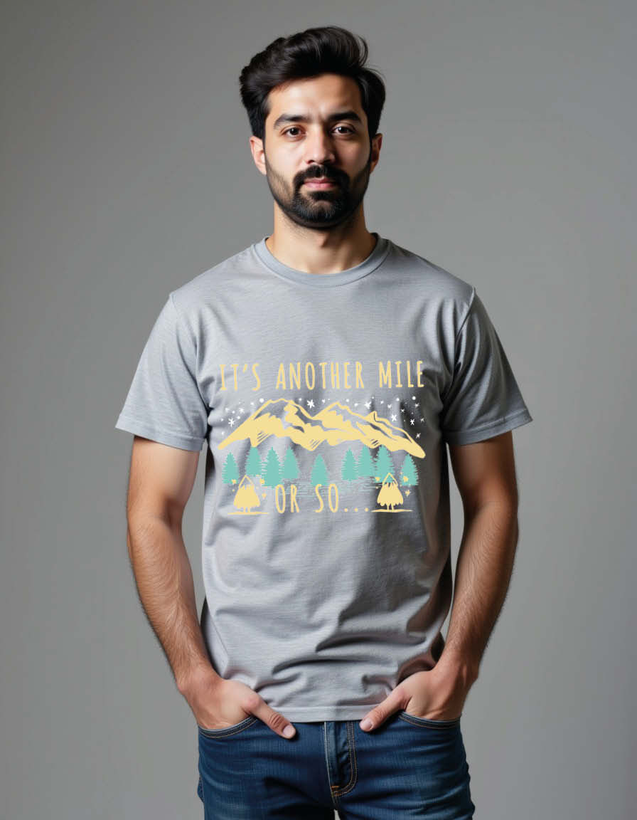Thumbnail: it's another mile or so Unisex Printed Graphic T-Shirt For Mens, Womens & Kids