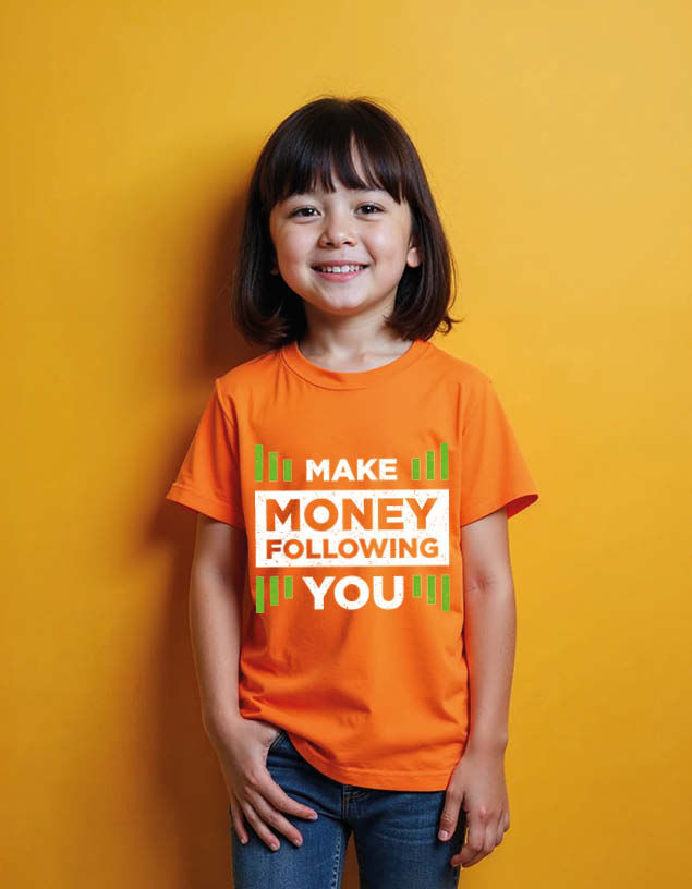 Thumbnail: make money following you Unisex Printed Graphic T-Shirt For Mens Womens & Kids