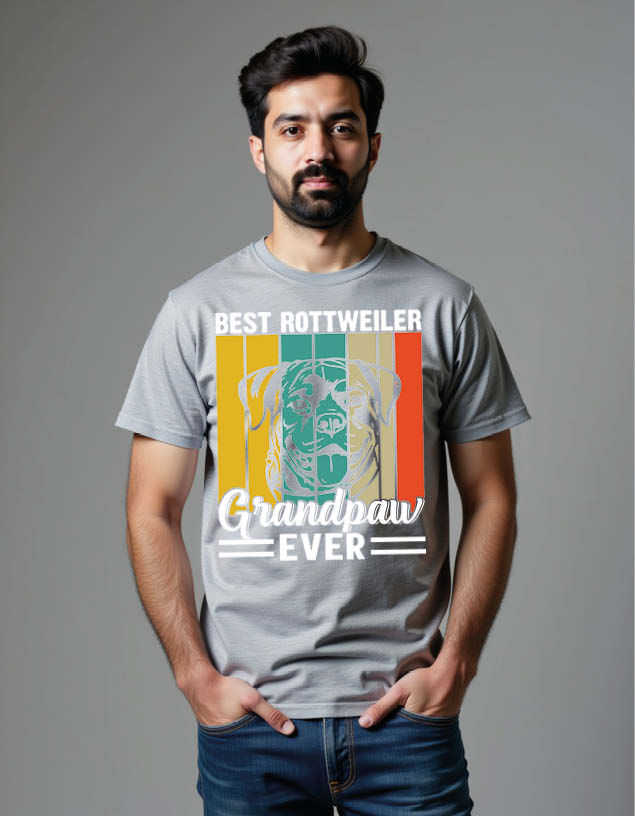 Thumbnail: Best rottweiler grandpau ever Unisex Printed Graphic T-shirt