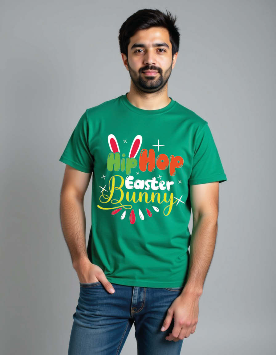 Thumbnail: hip hop easter bunny Unisex Printed Graphic T-Shirt For Mens, Womens & Kids