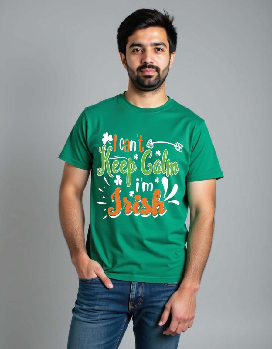 Thumbnail: i can't keep calm i'm irish Unisex Printed Graphic Tees For Mens, Womens & Kids
