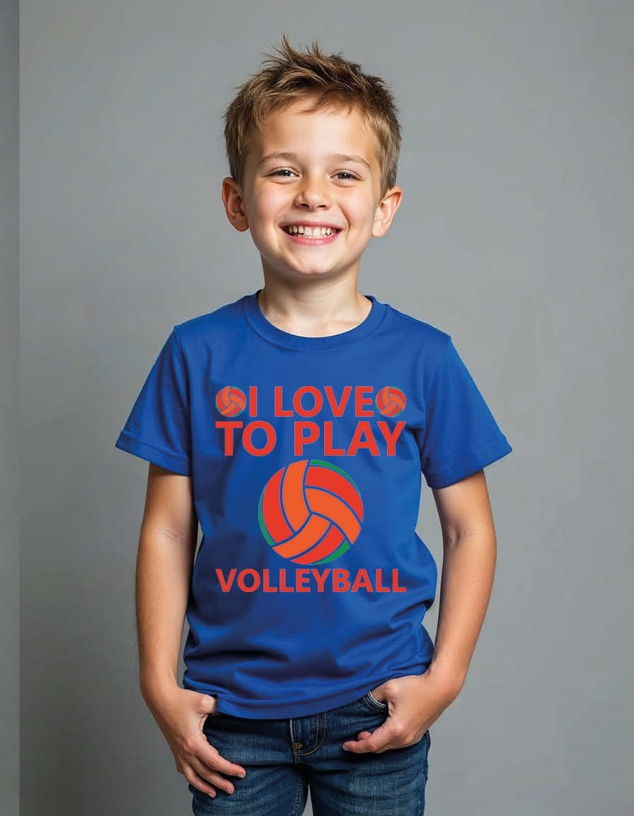 Thumbnail: i love to play volleyball Unisex Printed Graphic T-Shirt For Mens, Womens & Kids