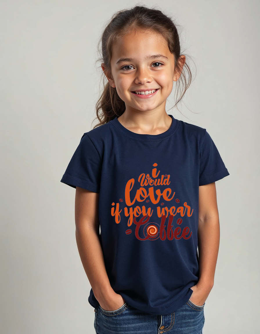 Thumbnail: i would love if you wear coffee Vintage Unisex Printed Graphic T-Shirt
