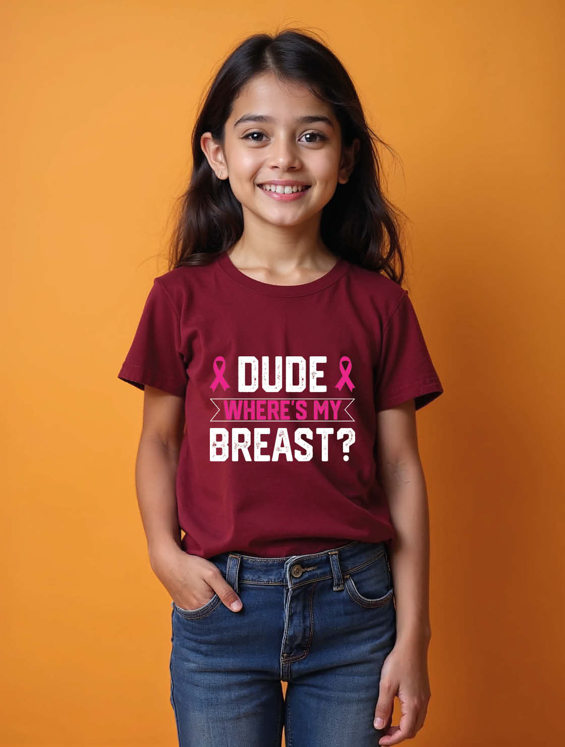 dude where's my breast Unisex Printed Graphic T-Shirt For Women, Men & Kids