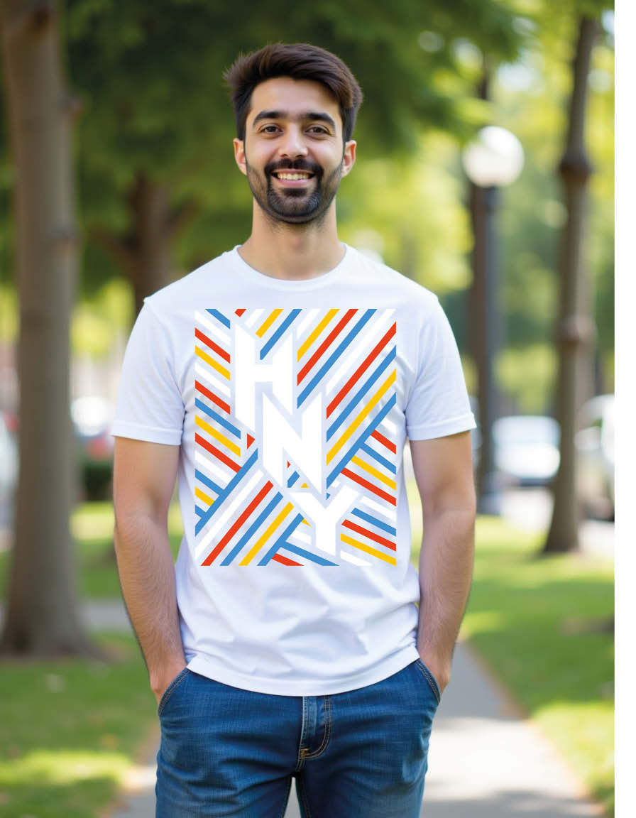 Thumbnail: hny Classic Streetwear Unisex Printed Graphic T-Shirt For Mens, Womens & Kids