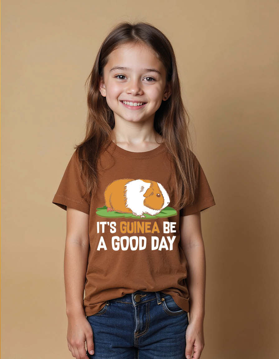 Thumbnail: it's guinea be a good day Unisex Printed Graphic T-Shirt for Mens,Womens & Kids