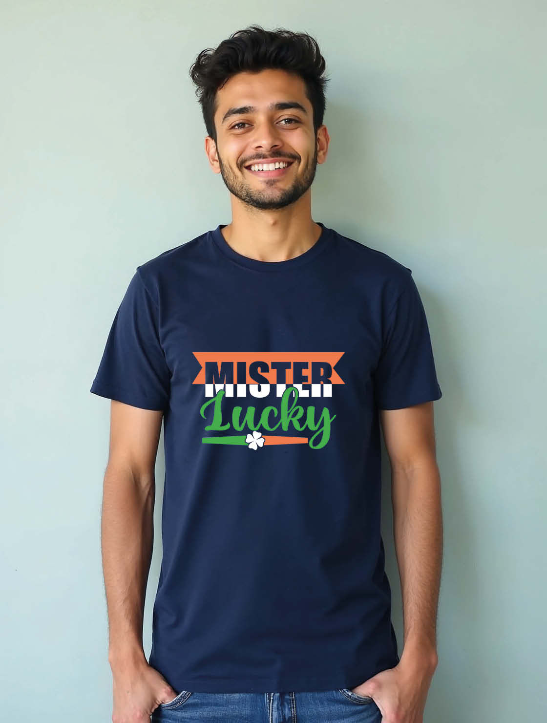 mister lucky Unisex Printed Graphic T-Shirt For Mens Womens & Kids