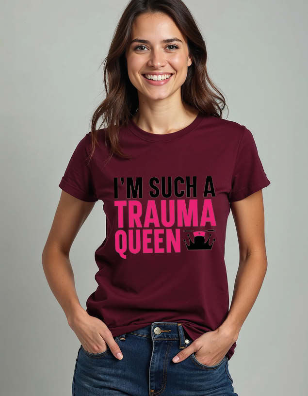 Thumbnail: i'm such a trauma queen Unisex Printed Graphic T-Shirt for Mens,Womens & Kids