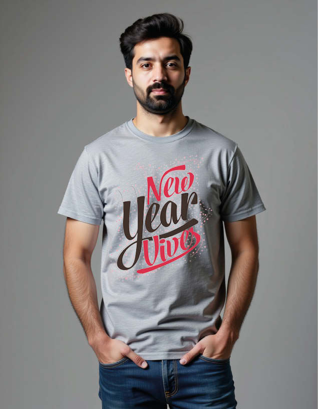 Thumbnail: new year vives Unisex Printed Graphic T-Shirt for Mens,Womens & Kids