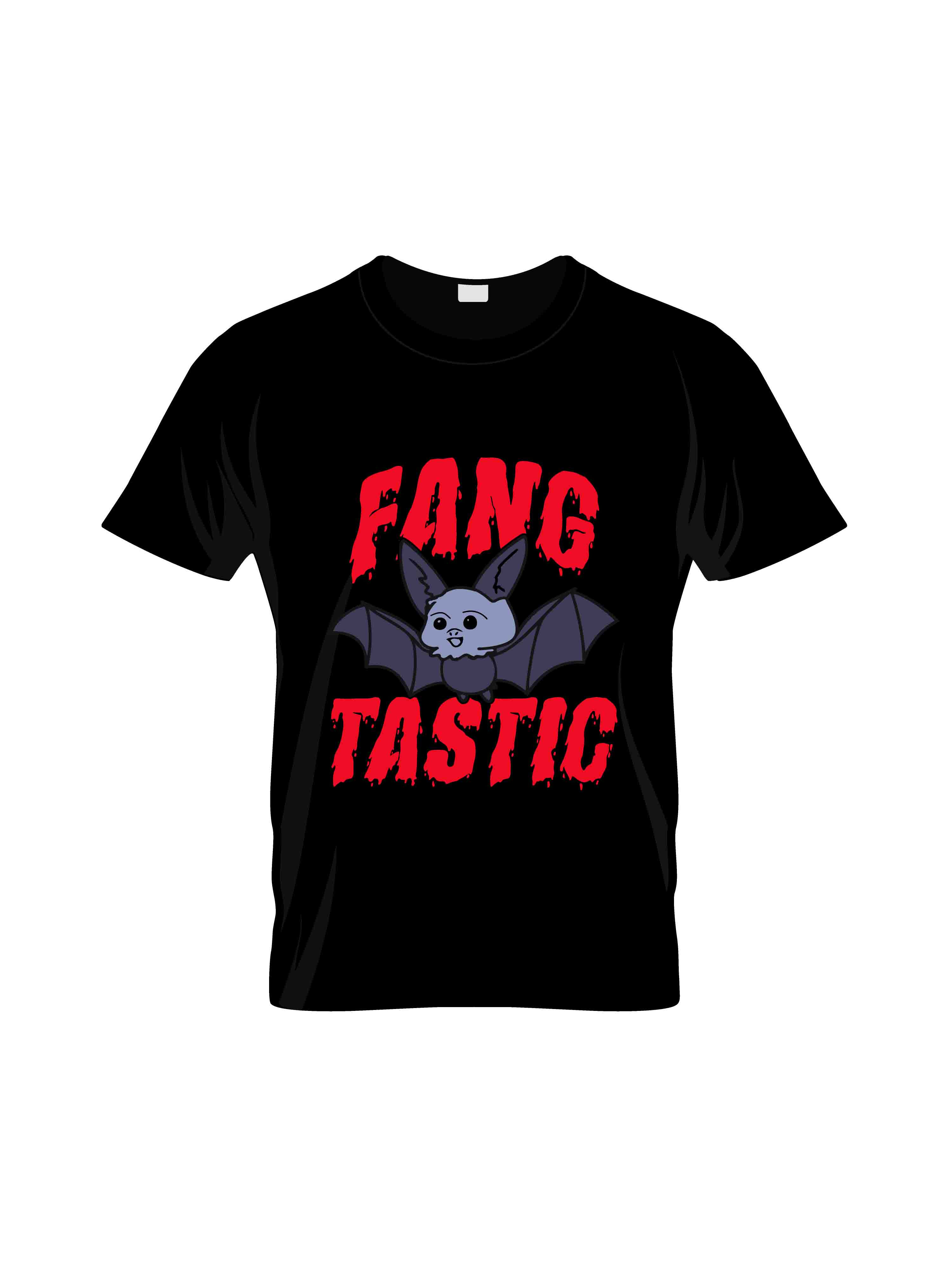 fang tastic typography printed t shirts