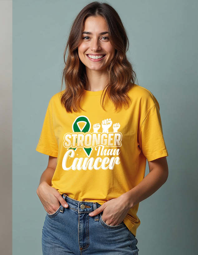 Thumbnail: stronger than cancer Unisex Printed Graphic T-Shirt For Mens Womens & Kids