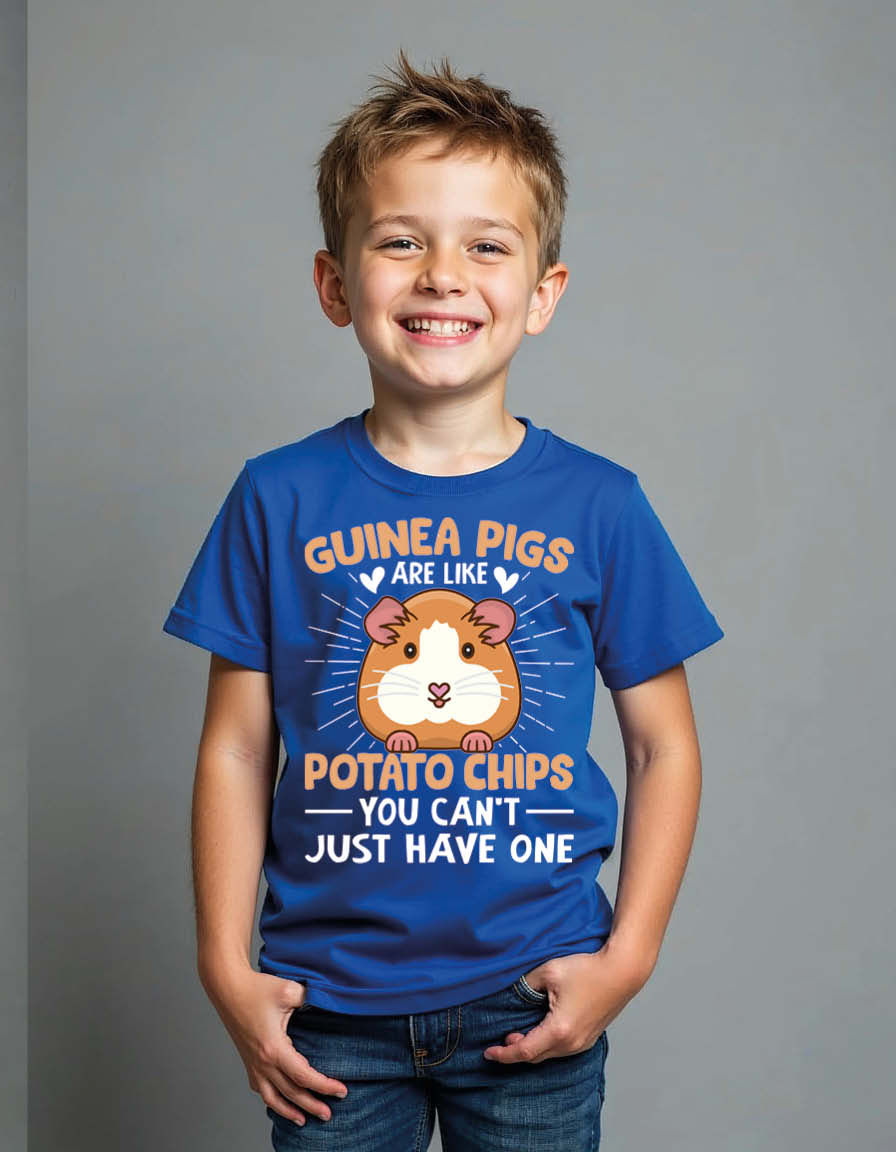 Thumbnail: guinea pigs are like potato chips you can't just have one Unisex Printed T-Shirt