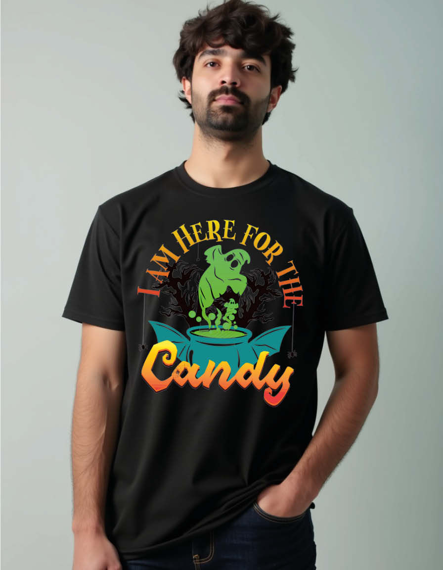Thumbnail: i am here for the candy Unisex Printed Graphic T-Shirt For Mens, Womens & Kids