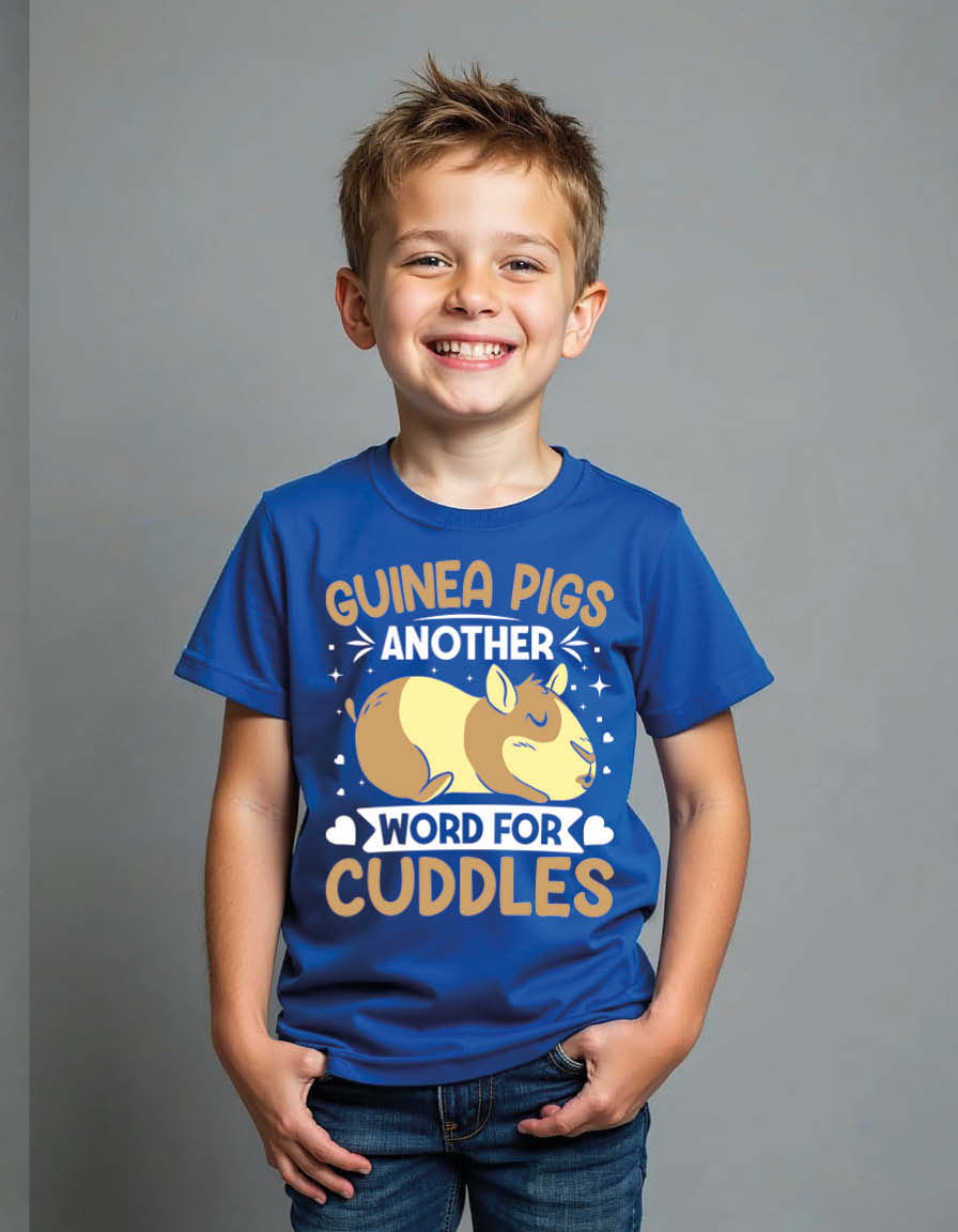 Thumbnail: guinea pigs another word for cuddles Unisex Printed Graphic T-Shirt