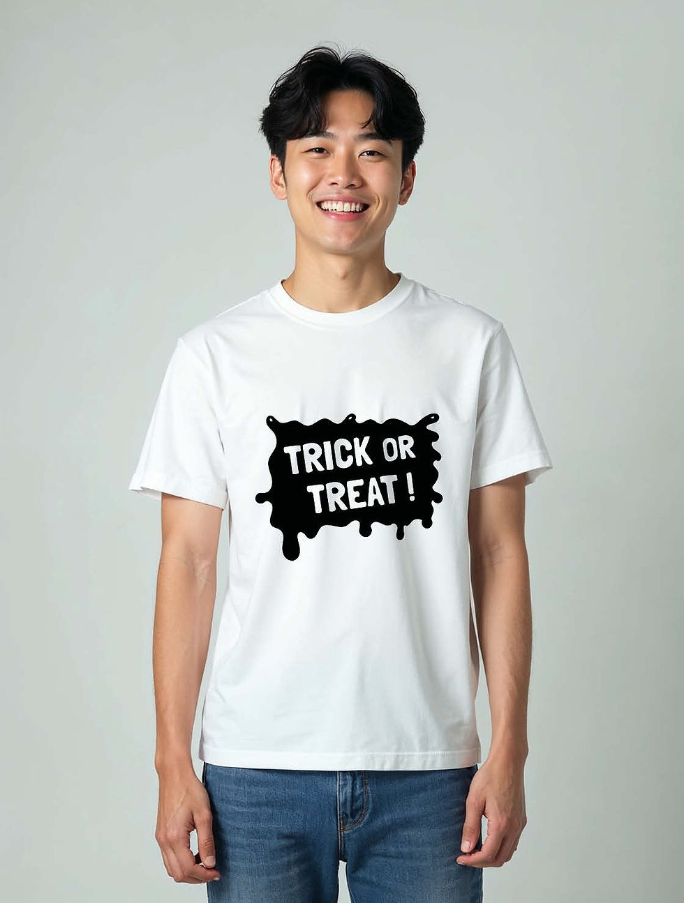 Thumbnail: trick or treat Unisex Printed Graphic T-Shirt For Mens Womens & Kids