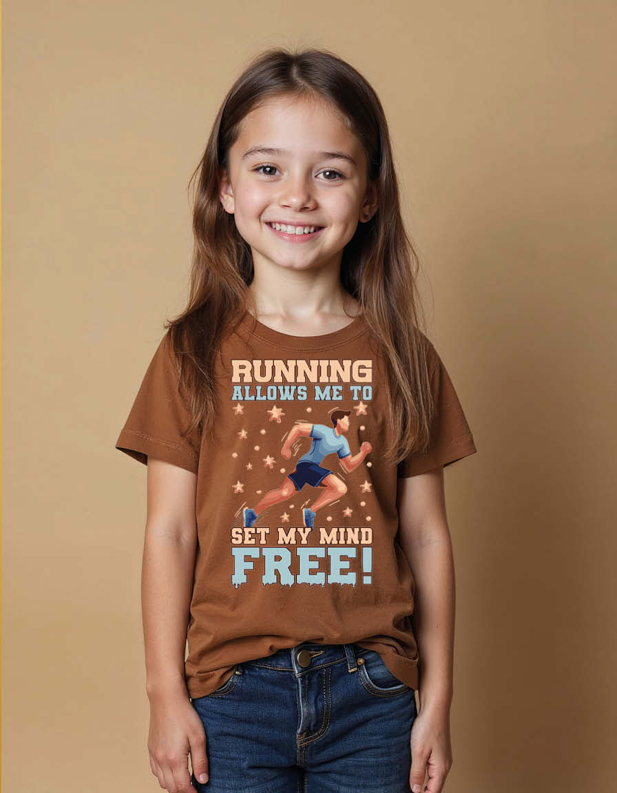 Thumbnail: Running allows me to set my mind free Unisex Printed Graphic T-shirt