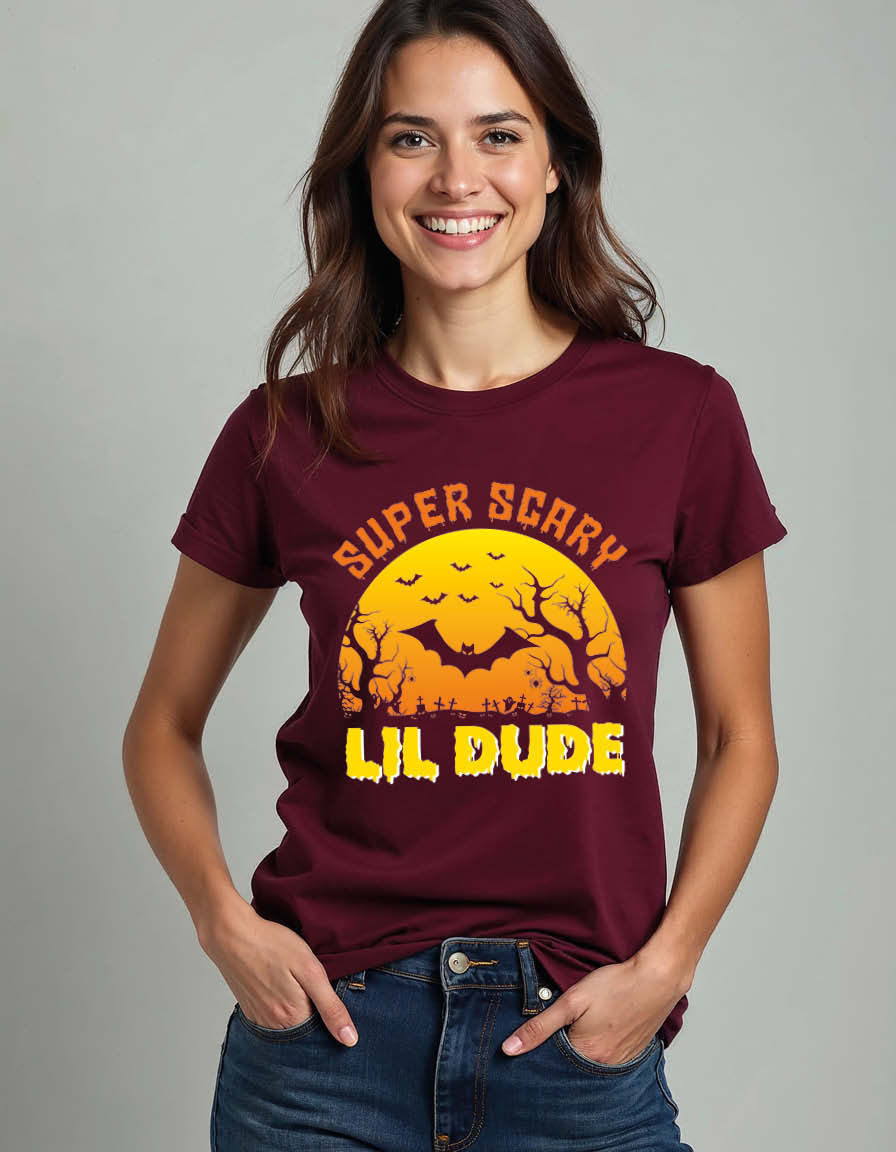 super scary lil dude Unisex Printed Graphic T-Shirt for Mens,Womens & Kids