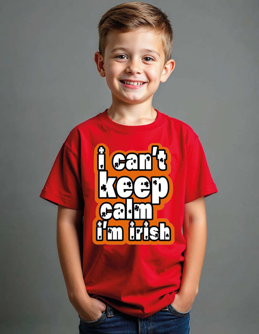 Thumbnail: i can't keep calm i'm irish Unisex Printed Graphic Tees For Mens, Womens & Kids
