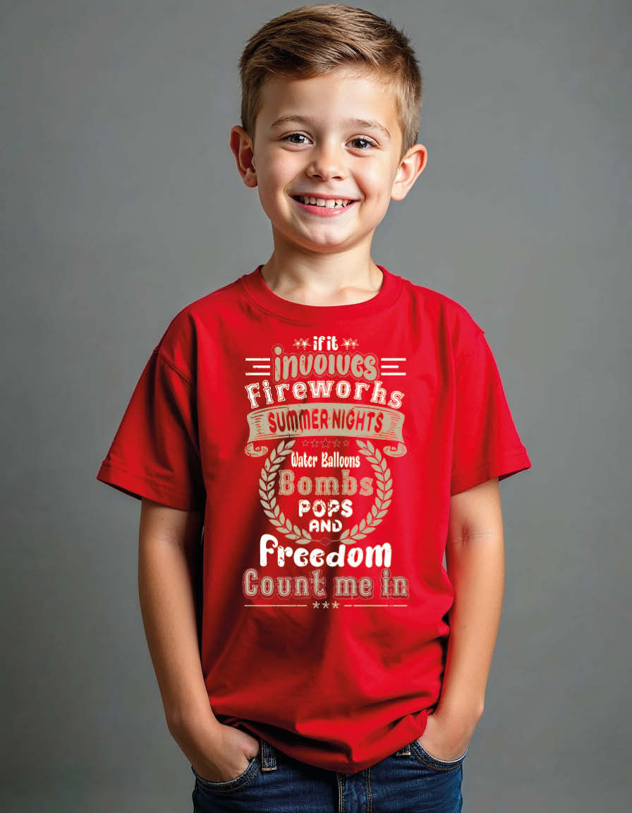 Thumbnail: if it involves fireworks summer nights water balloons bombs pops and freedom Tee