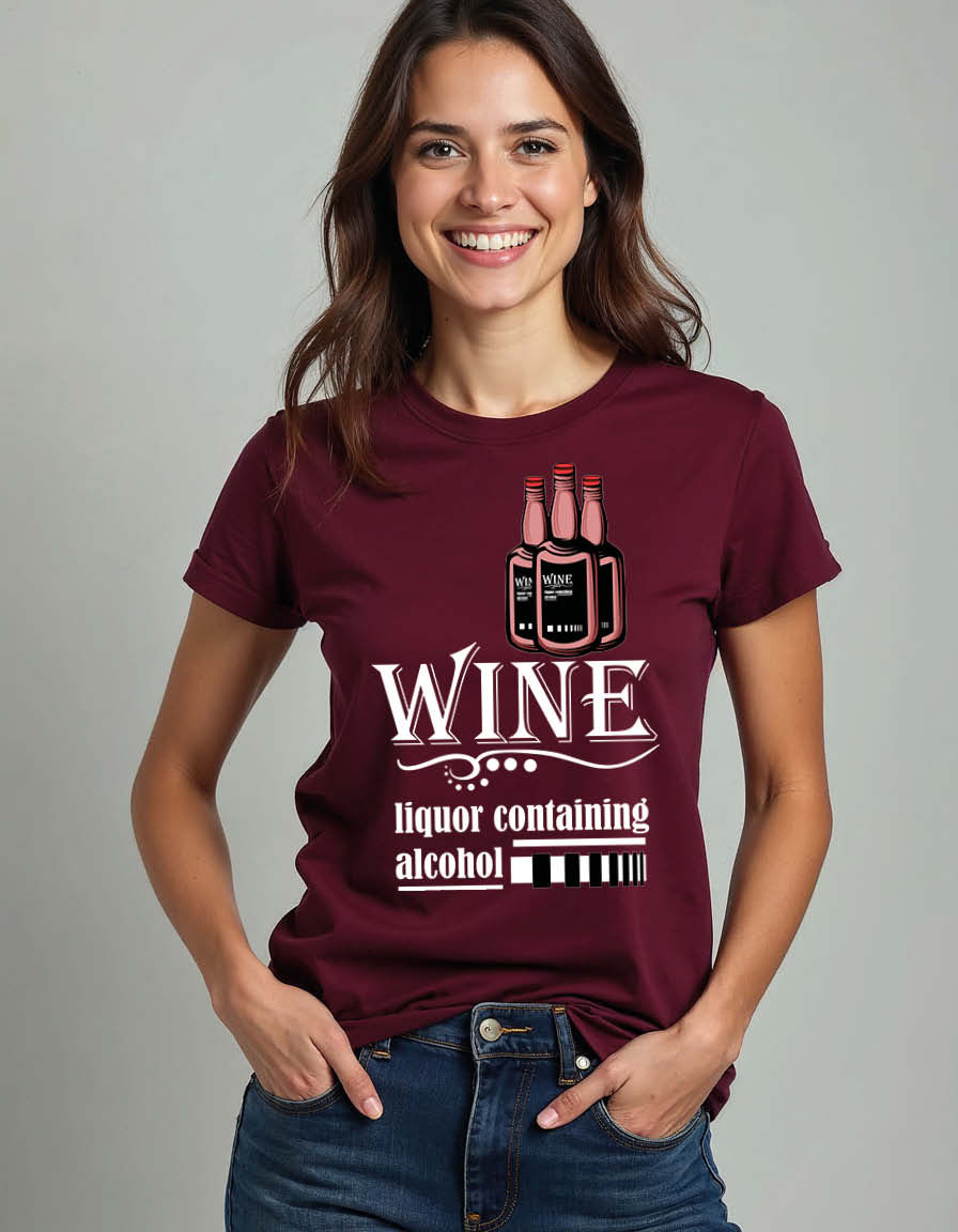 Thumbnail: wine liquor containing alcohol Streetwear Unisex Printed Graphic T-Shirt