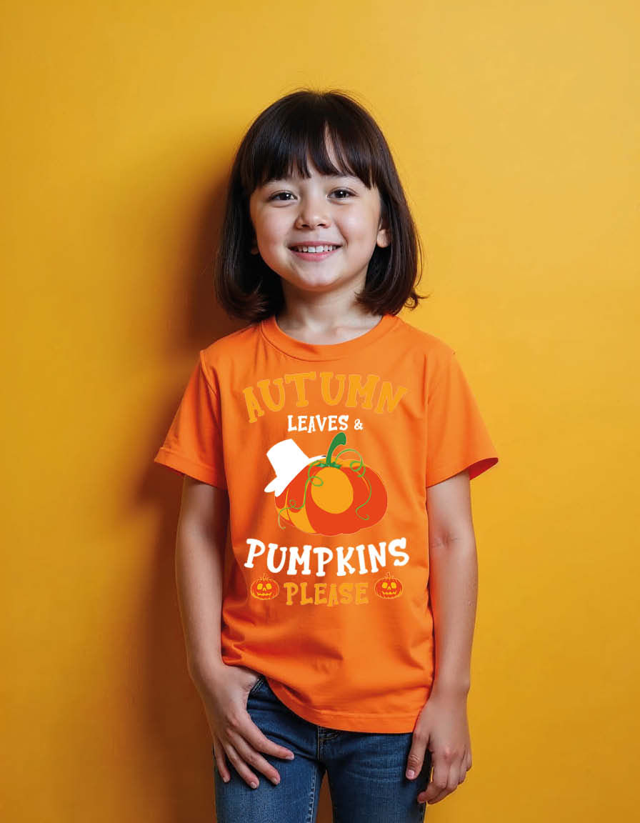 Thumbnail: autumn leaves pumpkins please Unisex Graphic T-Shirt for Mens,Womens & Kids