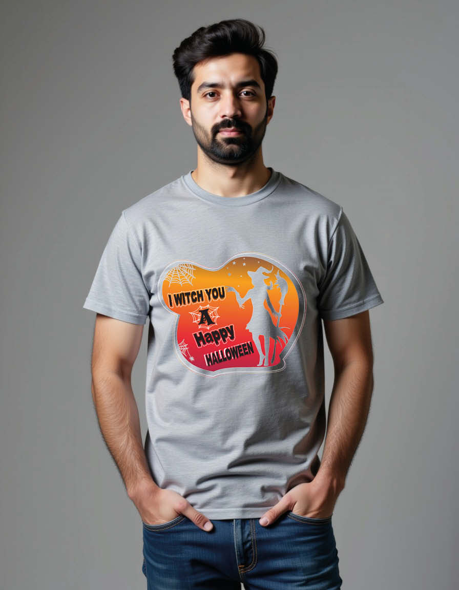 Thumbnail: i witch you a happy halloween Classic Unisex Printed Graphic T-Shirt
