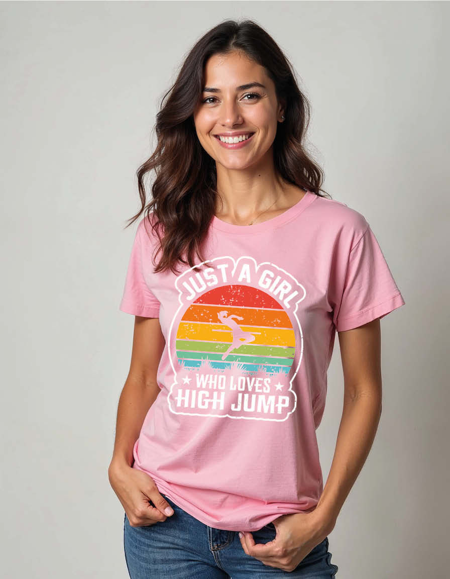 Thumbnail: just a girl who loves high jump Classic Unisex Printed Graphic T-Shirt