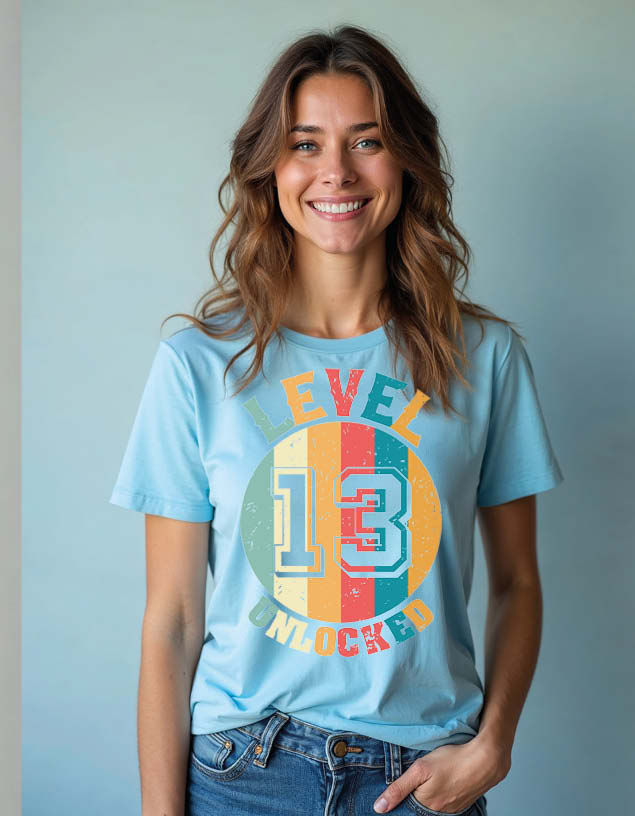 Thumbnail: level Unlocked Classic Unisex Printed Graphic T-Shirt For Mens Womens & Kids