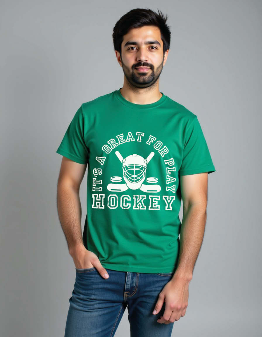 Thumbnail: it's a great for play hockey Unisex Printed Graphic Tees For Mens, Womens & Kids