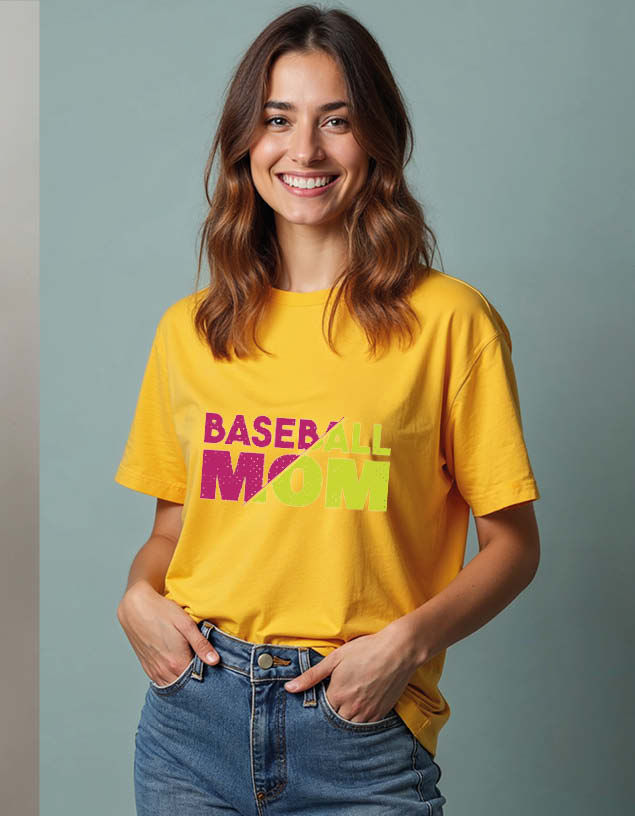 Thumbnail: Baseball mom Unisex Printed Graphic T-shirt
