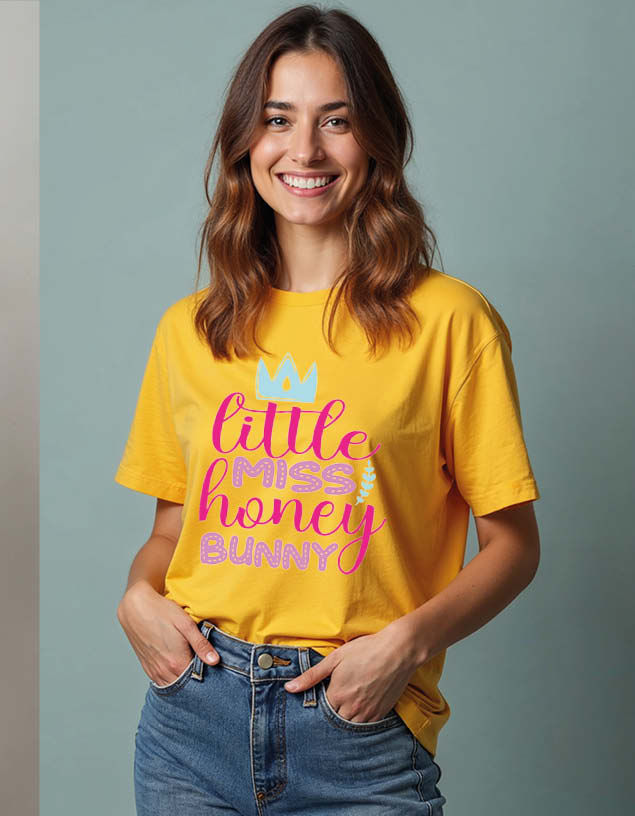 Thumbnail: little miss honey bunny Unisex Printed Graphic T-Shirt For Mens Womens & Kids