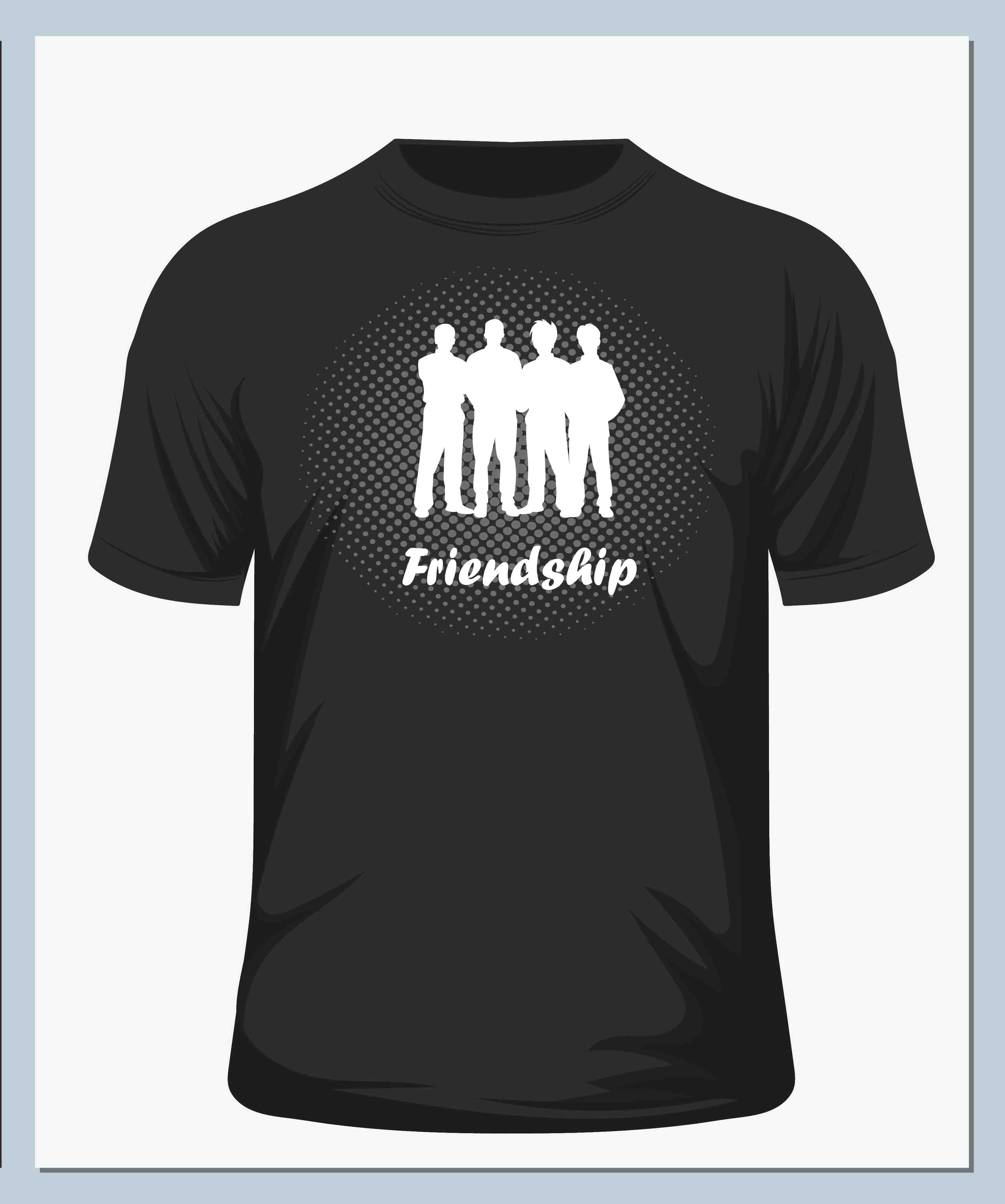 friendship graphic printed t shirt.