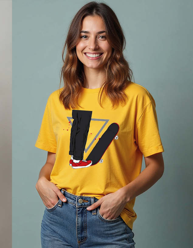 Thumbnail: Skateboard Classic Unisex Printed Graphic T-Shirt for Mens,Womens & Kids