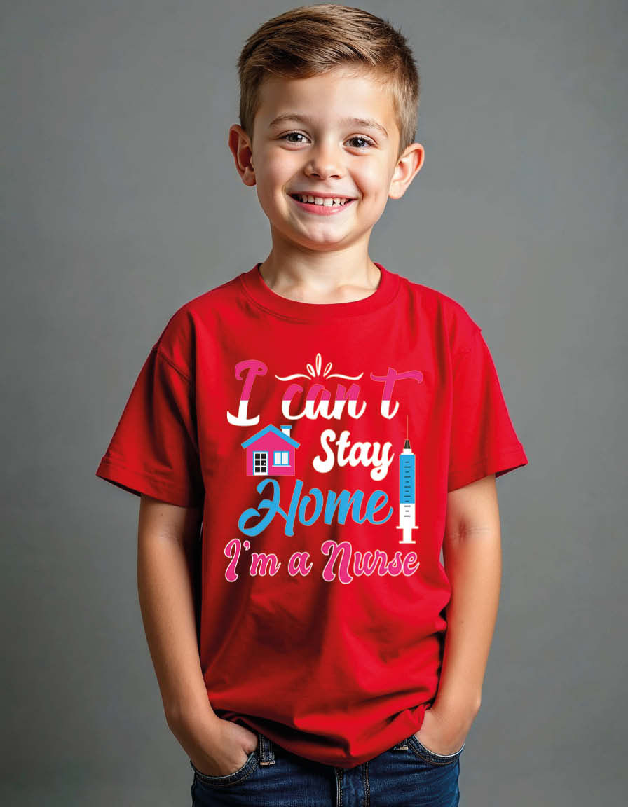 Thumbnail: i can't stay home i'm a nurse Unisex Printed Graphic Tees For Mens Womens & Kids