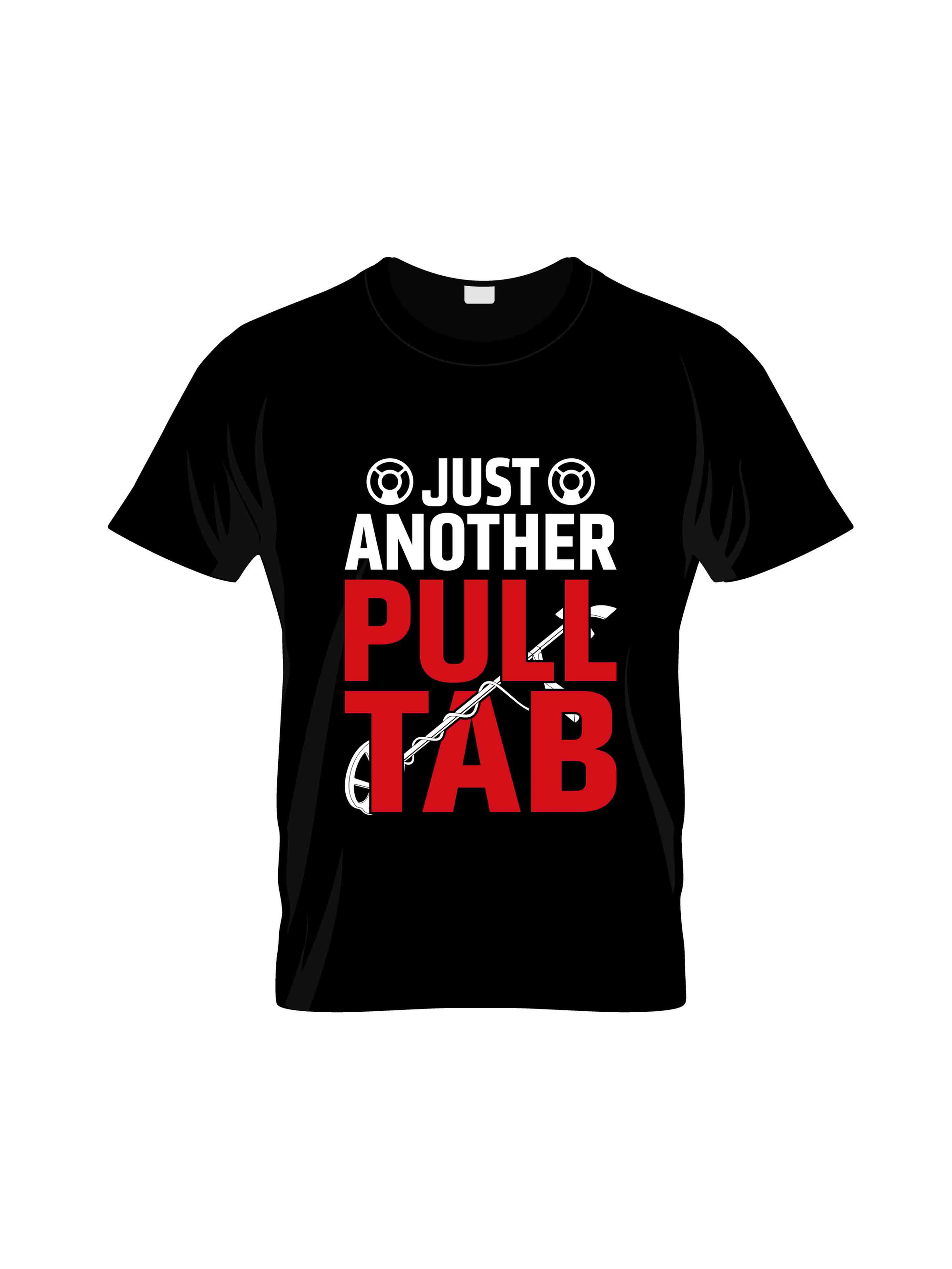 just another pull tab typography printed t shirts