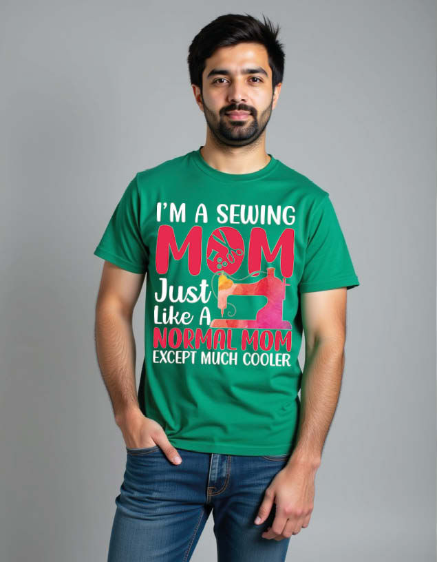 Thumbnail: Im a sewing mom just like a normal mom Unisex Printed Graphic T-Shirt