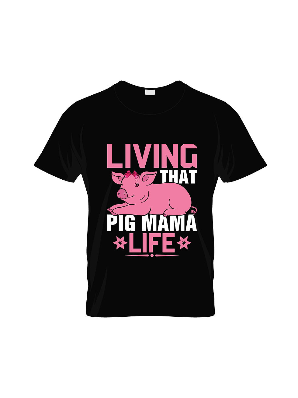 Thumbnail: Pig tshirt design pig poster design pig illustration.