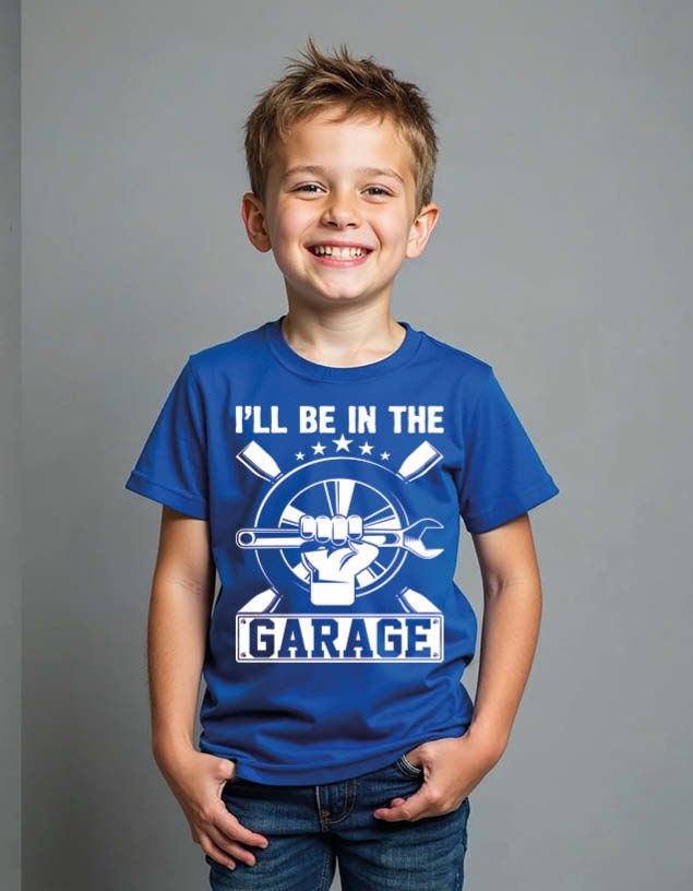 Will be in the garage Unisex Printed Graphic T-shirt