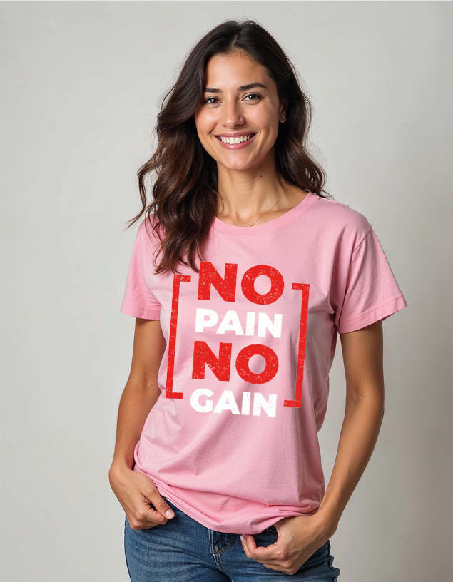 Thumbnail: no pain no gain Unisex Printed Graphic T-Shirt For Mens Womens & Kids