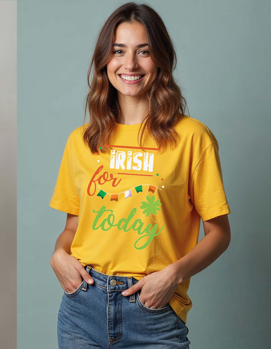 Thumbnail: irish for to day Unisex Printed Graphic T-Shirt For Mens, Womens & Kids