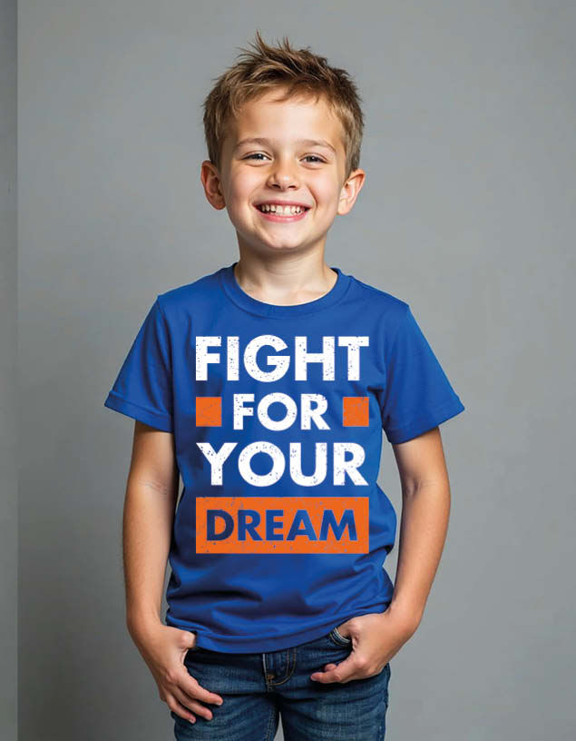 Thumbnail: fight for your dream Unisex Printed Graphic T-Shirt For Mens Womens & Kids