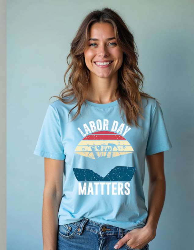 Thumbnail: labor day matters Unisex Printed Graphic T-Shirt For Mens Womens & Kids
