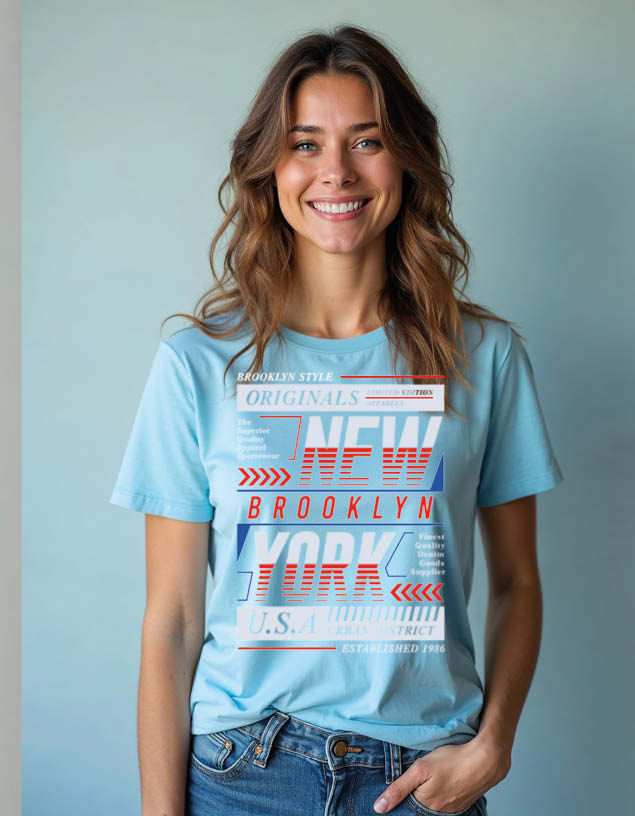 Thumbnail: brooklyn style original new york city usa urban district Unisex Printed T-Shirt