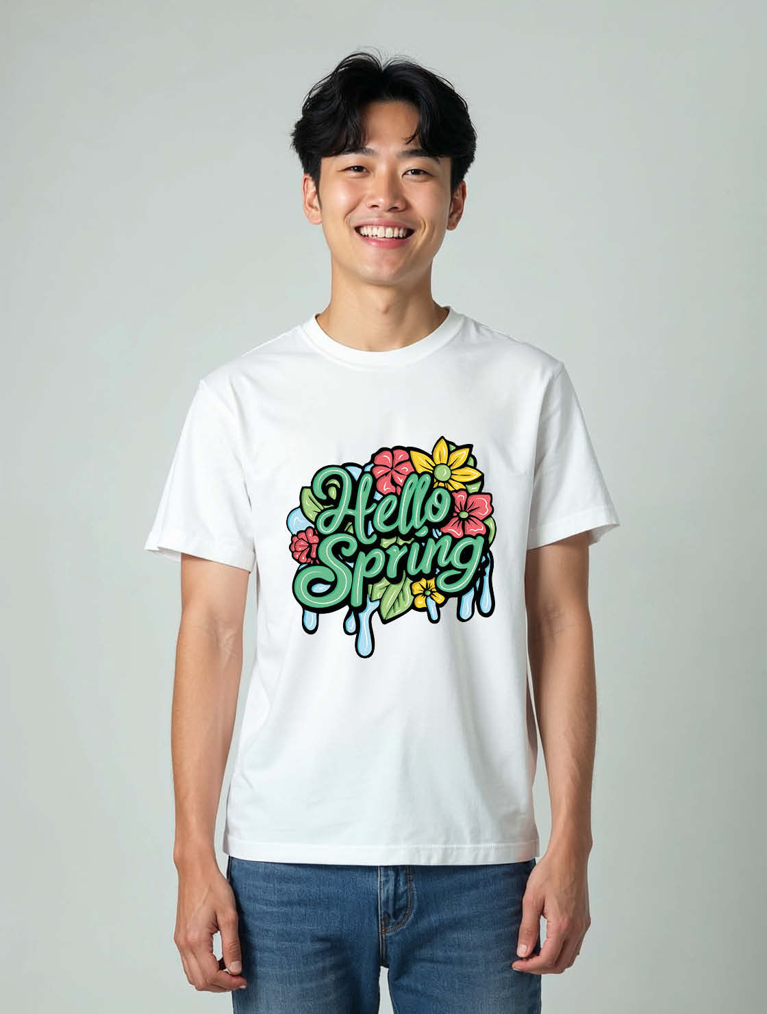 Hello spring Unisex Printed Graphic T-Shirt for mens , womens and kids