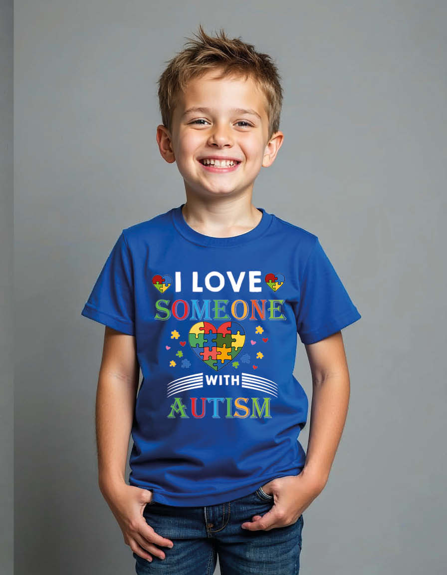 Thumbnail: i love someone with autism Unisex Printed Graphic T-Shirt For Mens,Womens & Kids