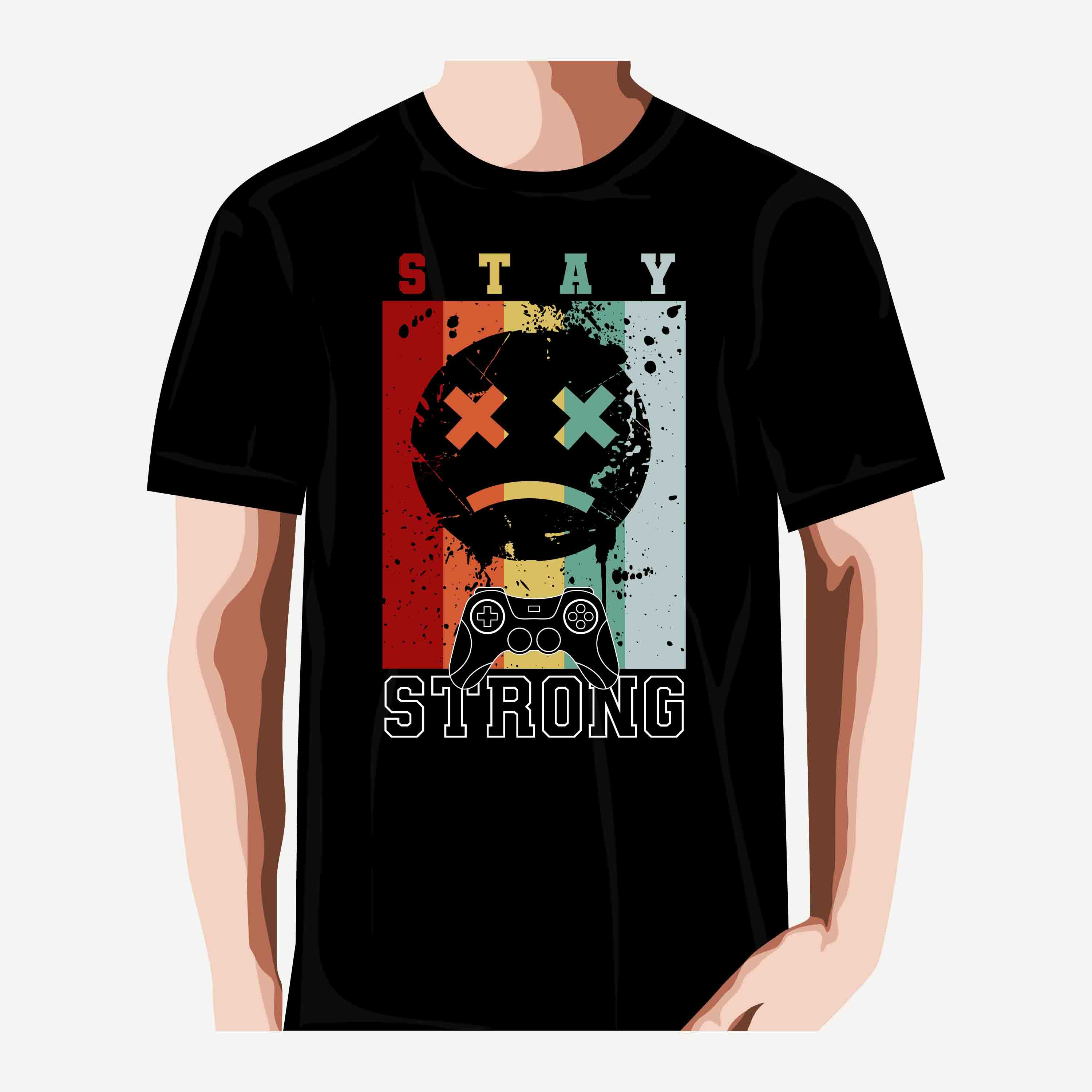 Stay strong motivational typography slogan t shirt design.