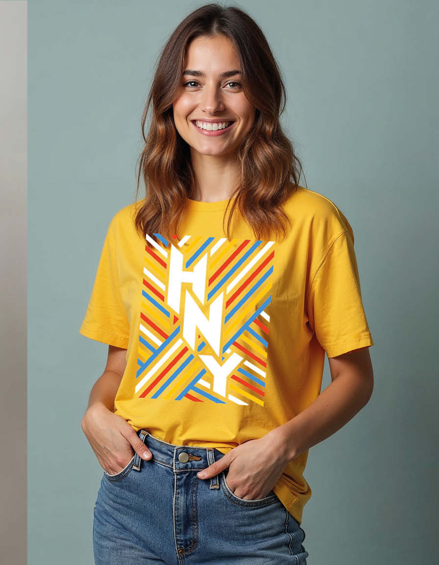 Thumbnail: hny Classic Streetwear Unisex Printed Graphic T-Shirt For Mens, Womens & Kids