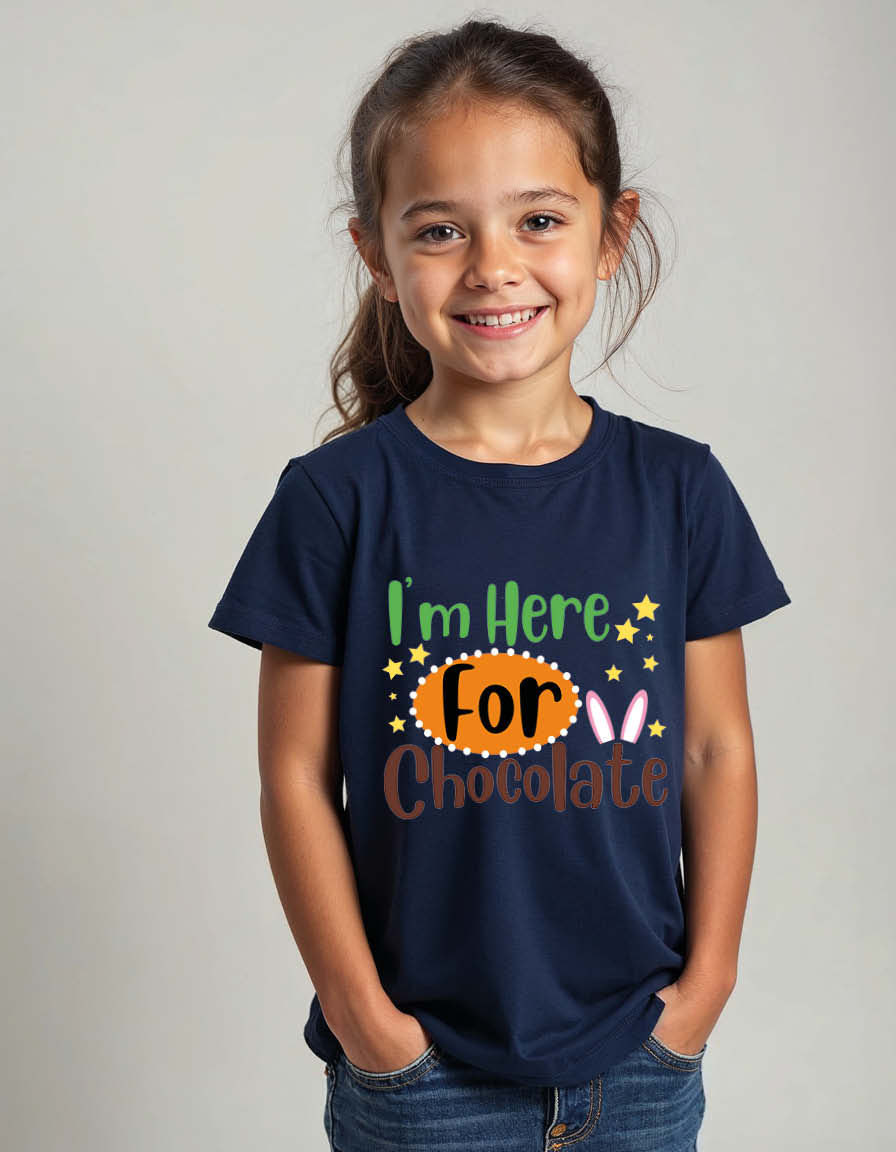 Thumbnail: i'm here for chocolate Unisex Printed Graphic T-Shirt For Mens, Womens & Kids